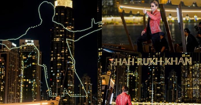 Shah Rukh Khan’s Signature Pose In Dubai Sky. Drones Light Up As The Actor Looks On Before Dunki Release. See Pics.