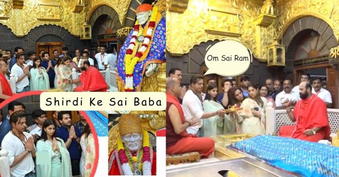 Ahead Of 'Dunki' Release, Shah Rukh Khan Visits Shirdi Sai Baba Temple With Suhana Khan.