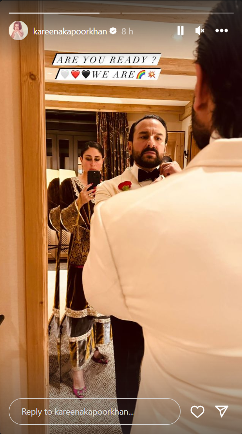 Kareena Kapoor And Saif Ali Khan Welcome New Year In Switzerland; Jeh And Taimur Join Family Pic In Style.