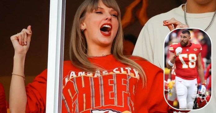 Taylor Swift Celebrates As Travis Kelce And The Chiefs Win To Stay In Playoffs.