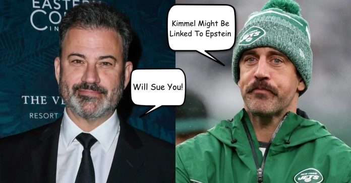 Jimmy Kimmel Threatens To Sue NFL Star Aaron Rodgers Over ‘Epstein List’ Feud.
