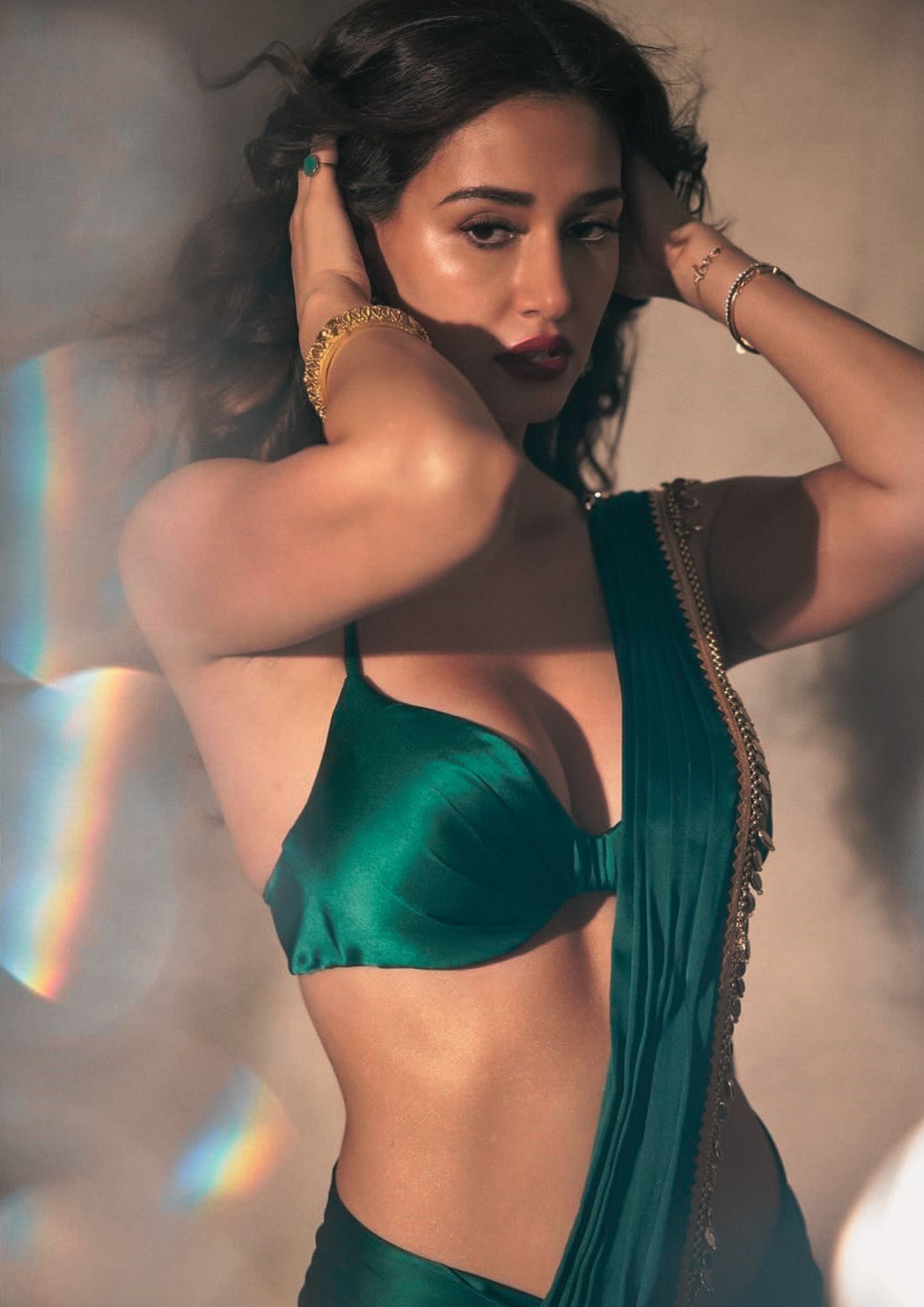 Disha Patani In A Green Saree; Your Eyes Will Be Stunned To See Her.