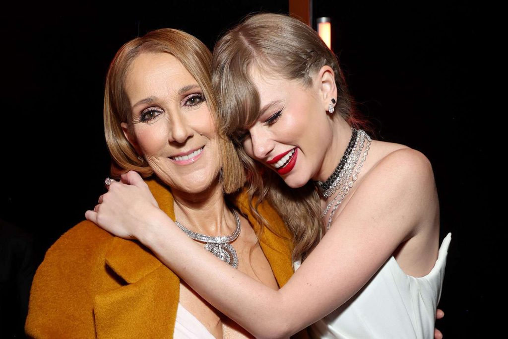 Celine Dion and Taylor Swift At Grammys 2024