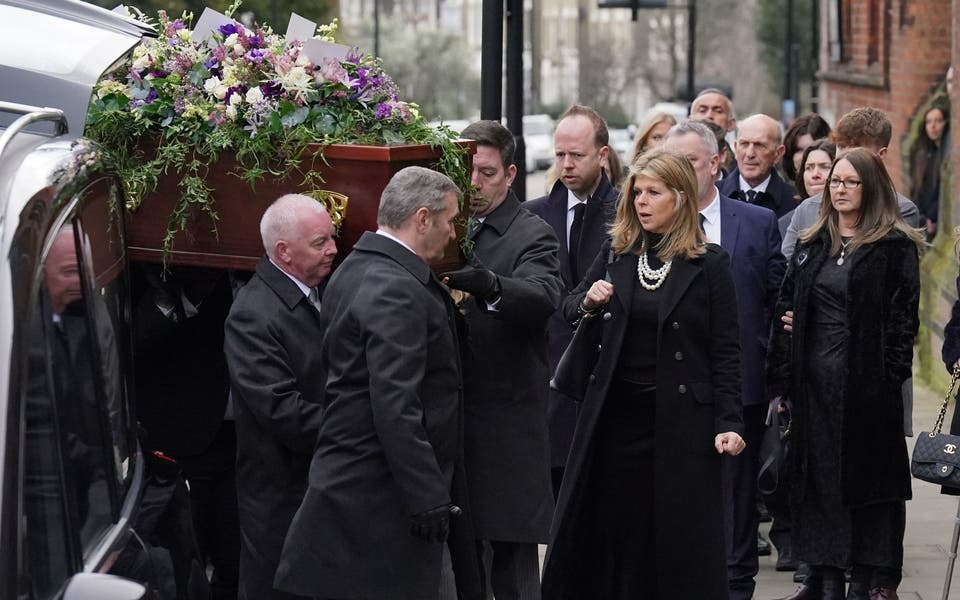 Kate Garraway at Derek Draper's funeral