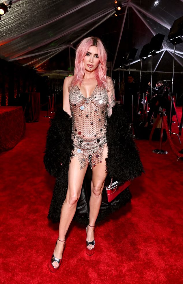 CHECK OUT | Megan Fox's Metal Naked Dress At The 2024 Grammys 