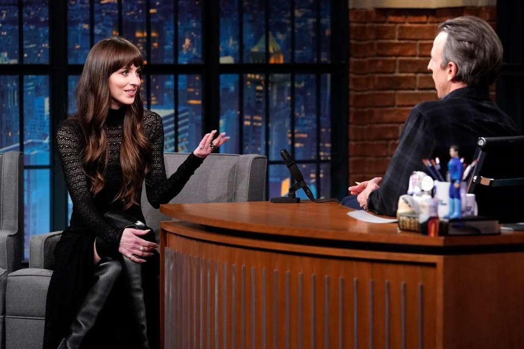 Dakota Johnson on Late Night with Seth Meyers