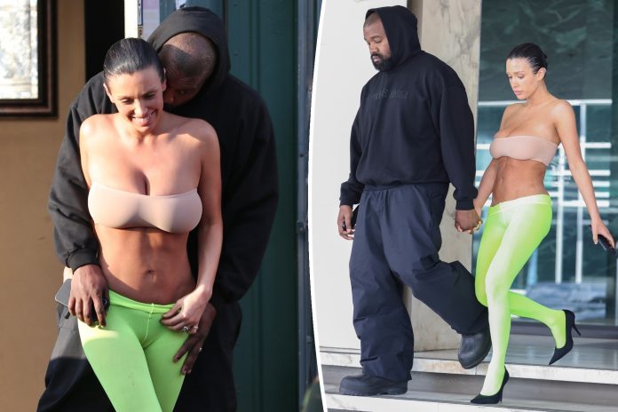 Shocking | Kanye West Pulls Bianca Censori’s Leggings Down To Expose Her Bum In Public
