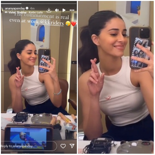Ananya Pandey supporting KKR on Instagram