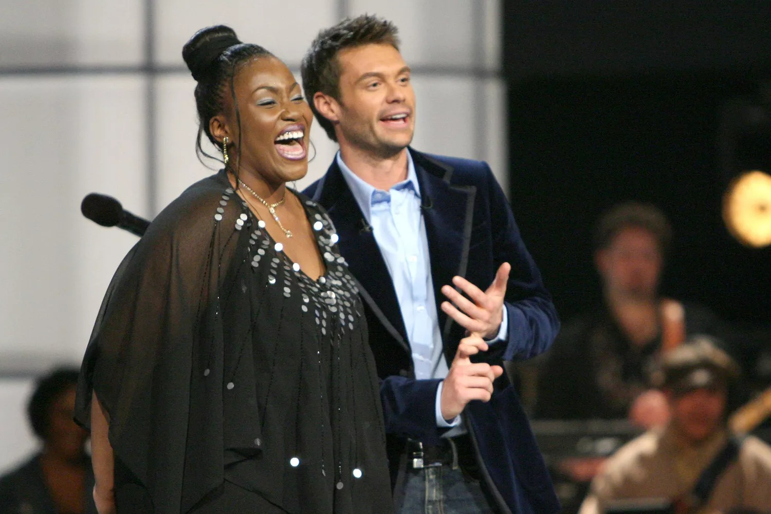 Mandisa and Ryan Seacrest on 'American Idol' in 2006