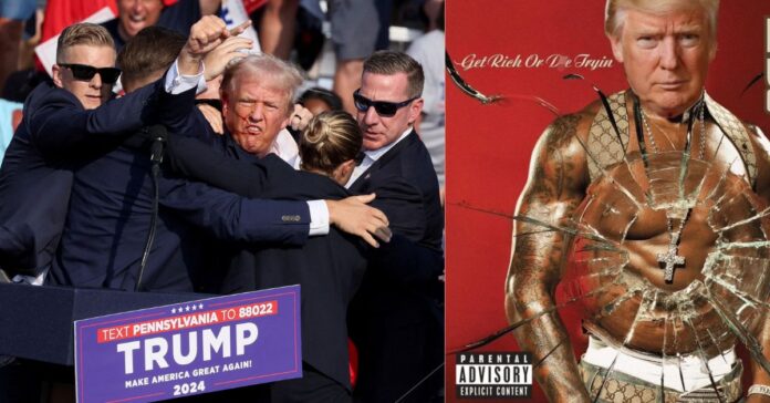 Donald Trump Appears on 50 Cent's Album Cover Post-Assassination Attempt